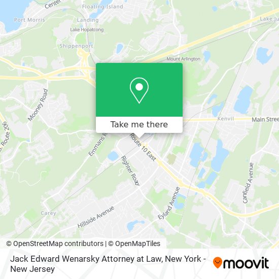 Jack Edward Wenarsky Attorney at Law map