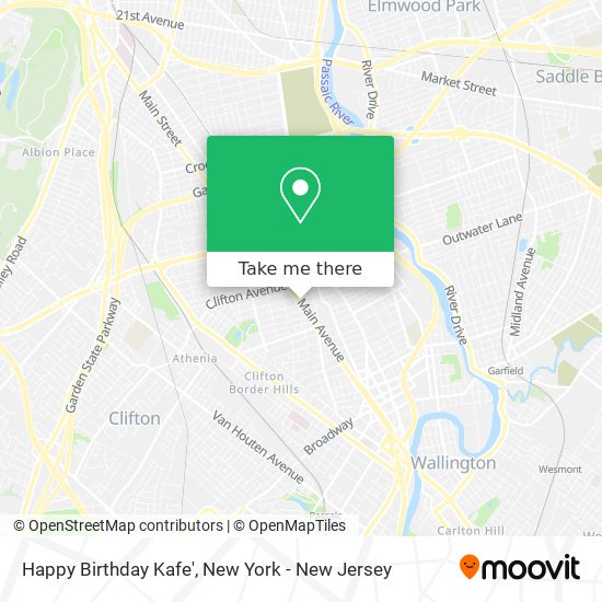 Happy Birthday Kafe' map