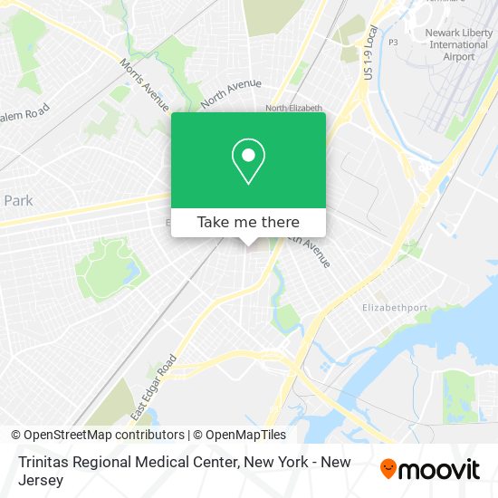 Trinitas Regional Medical Center map