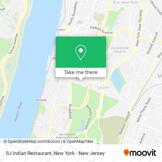 Mapa de SJ Indian Restaurant