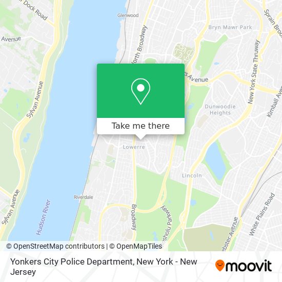 Yonkers City Police Department map