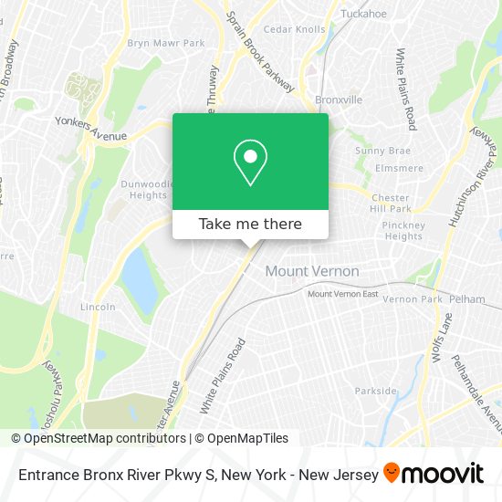 Mapa de Entrance Bronx River Pkwy S