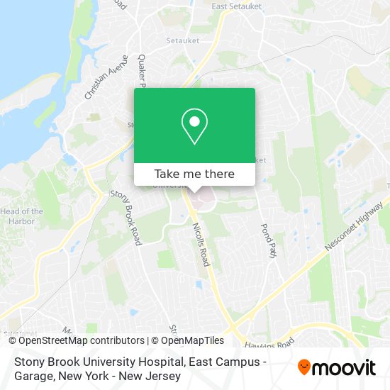 Mapa de Stony Brook University Hospital, East Campus - Garage