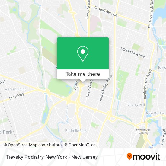 Tievsky Podiatry map