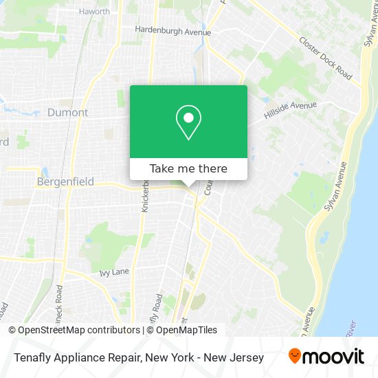Mapa de Tenafly Appliance Repair