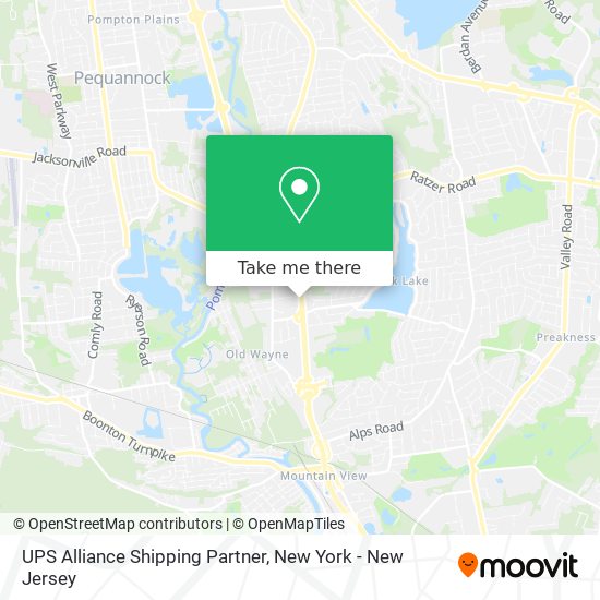 Mapa de UPS Alliance Shipping Partner