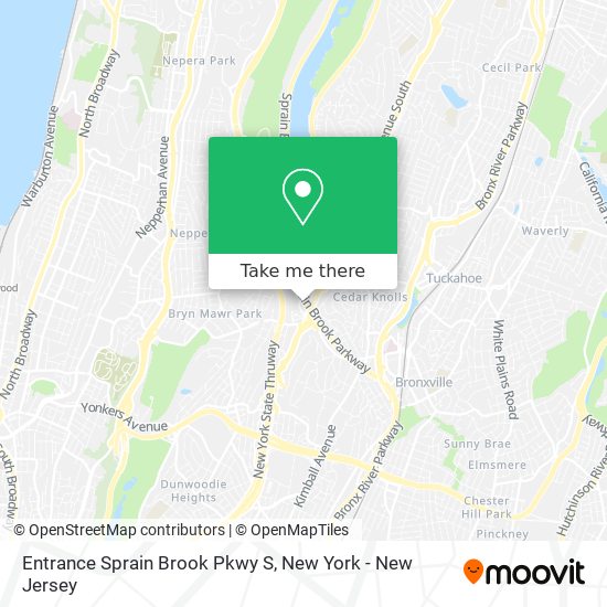 Entrance Sprain Brook Pkwy S map