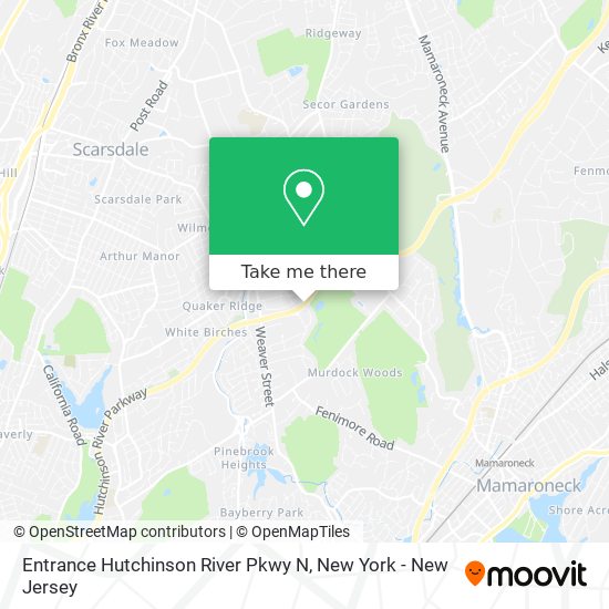 Entrance Hutchinson River Pkwy N map