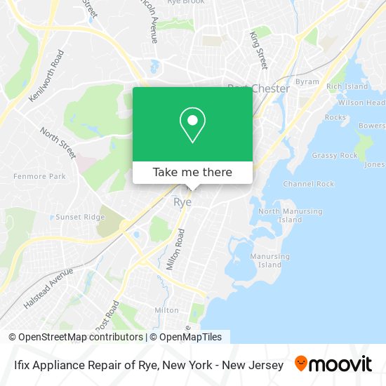 Ifix Appliance Repair of Rye map