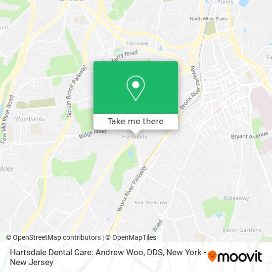 Hartsdale Dental Care: Andrew Woo, DDS map