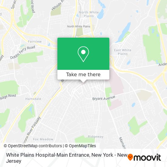 White Plains Hospital-Main Entrance map