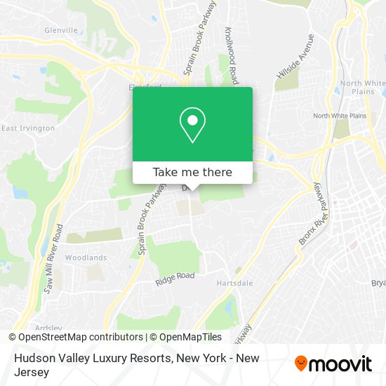 Hudson Valley Luxury Resorts map