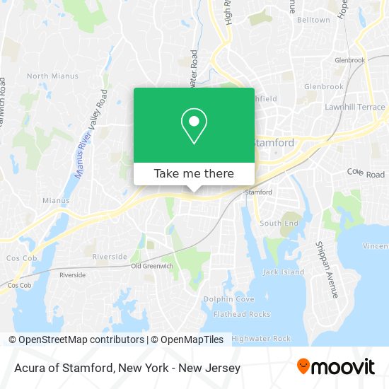 Acura of Stamford map