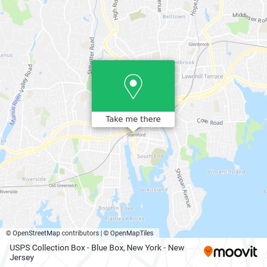 Mapa de USPS Collection Box - Blue Box