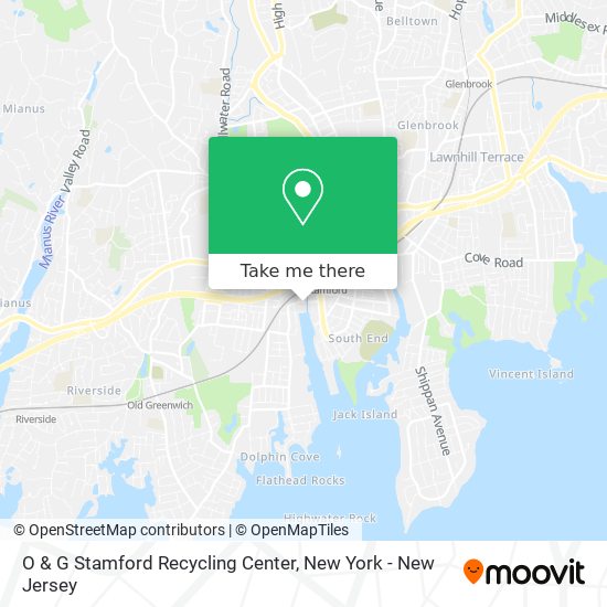 O & G Stamford Recycling Center map