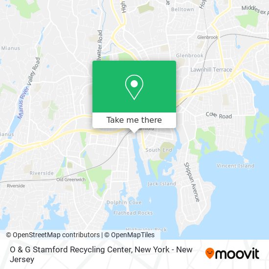 Mapa de O & G Stamford Recycling Center