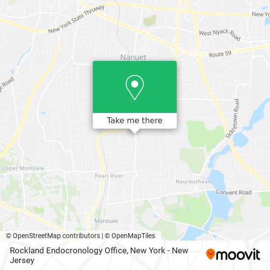 Rockland Endocronology Office map