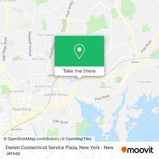 Darien Connecticut Service Plaza map