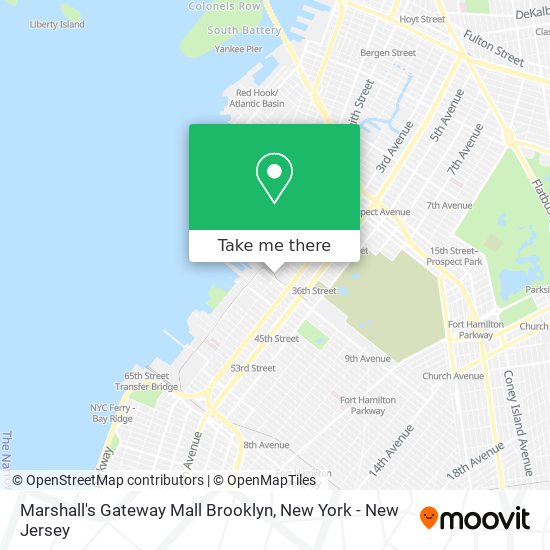 Marshall's Gateway Mall Brooklyn map