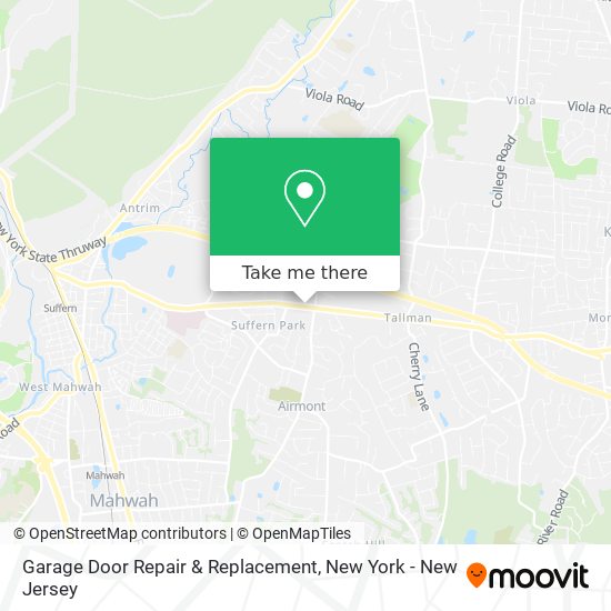 Garage Door Repair & Replacement map