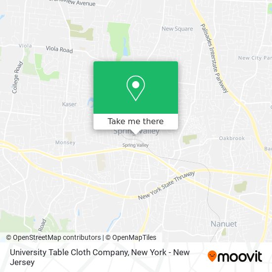 Mapa de University Table Cloth Company