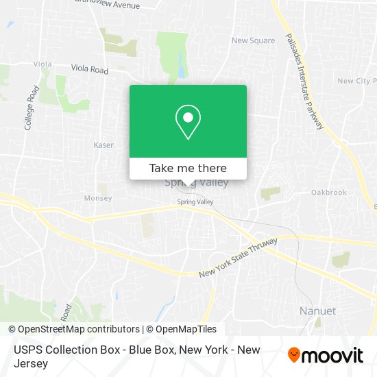 Mapa de USPS Collection Box - Blue Box