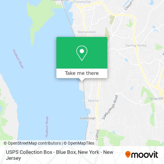 Mapa de USPS Collection Box - Blue Box