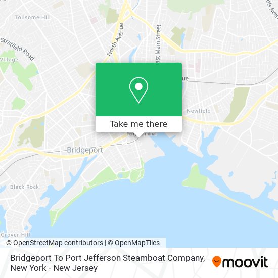 Bridgeport To Port Jefferson Steamboat Company map