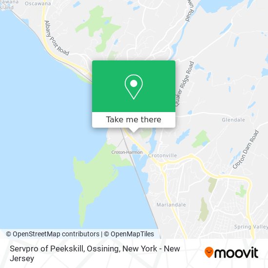 Servpro of Peekskill, Ossining map