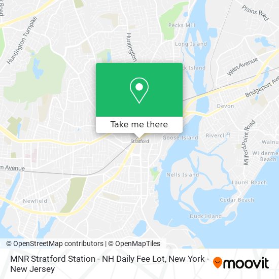 MNR Stratford Station - NH Daily Fee Lot map