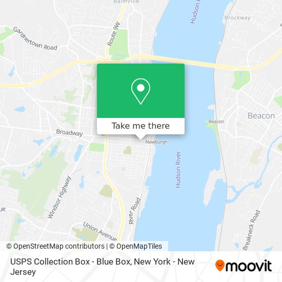 Mapa de USPS Collection Box - Blue Box