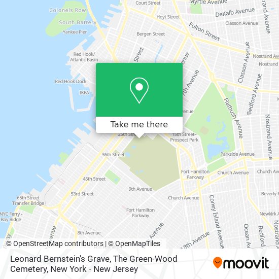 Mapa de Leonard Bernstein's Grave, The Green-Wood Cemetery