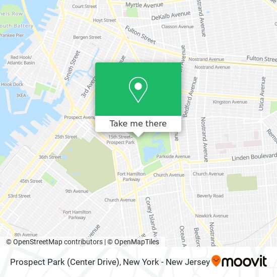 Prospect Park (Center Drive) map