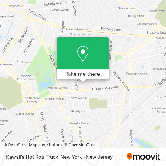 Mapa de Kawall's Hot Roti Truck