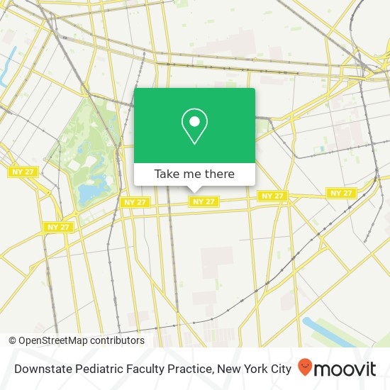 Downstate Pediatric Faculty Practice map