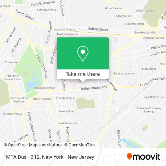 MTA Bus - B12 map