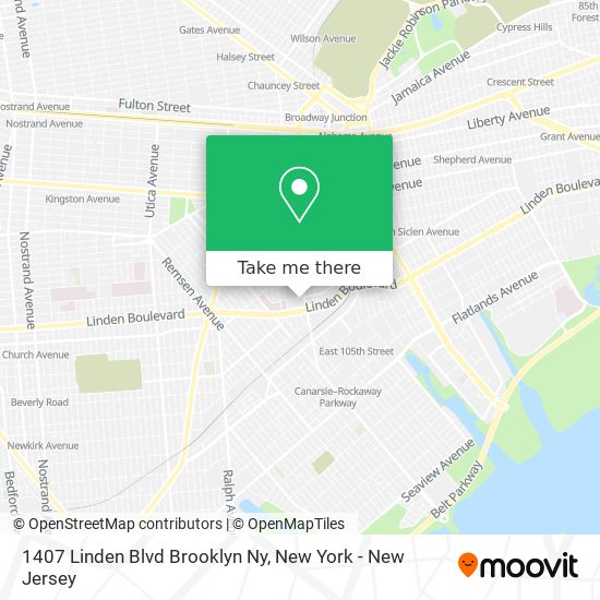 Mapa de 1407 Linden Blvd Brooklyn Ny