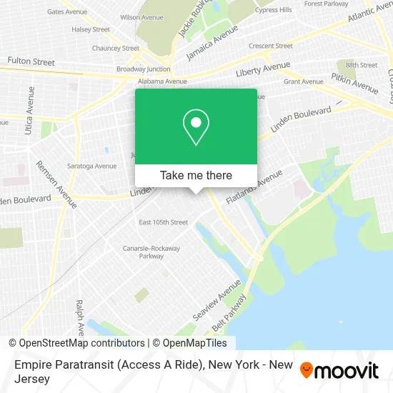 Empire Paratransit (Access A Ride) map