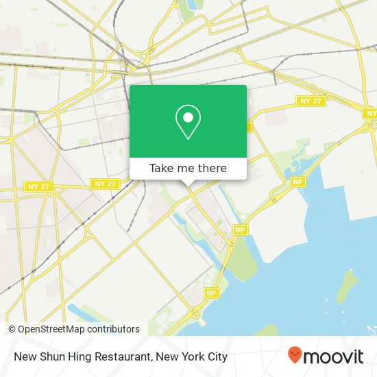 Mapa de New Shun Hing Restaurant