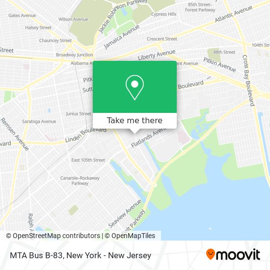 Mapa de MTA Bus B-83