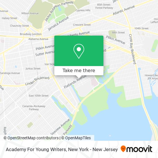 Academy For Young Writers map