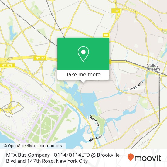 Mapa de MTA Bus Company - Q114 / Q114LTD @ Brookville Blvd and 147th Road