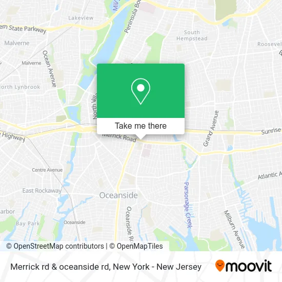 Merrick rd & oceanside rd map