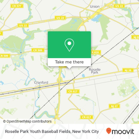 Mapa de Roselle Park Youth Baseball Fields