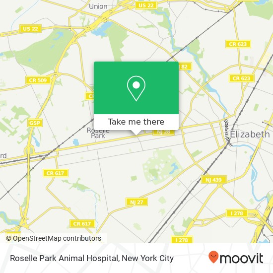 Roselle Park Animal Hospital map