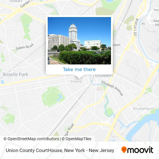 How to get to Union County CourtHouse in Elizabeth, Nj by Bus, Train, Subway  or Light Rail?