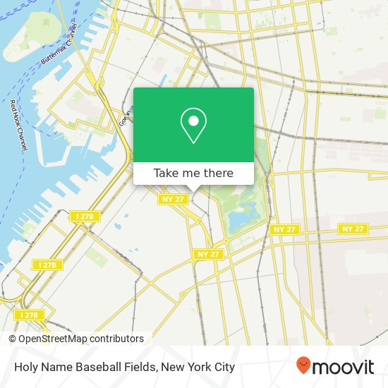 Holy Name Baseball Fields map