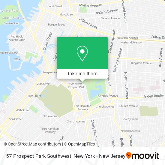 Mapa de 57 Prospect Park Southwest