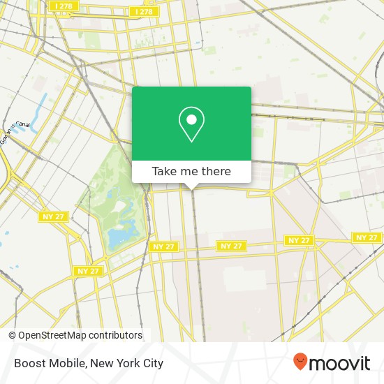 Mapa de Boost Mobile