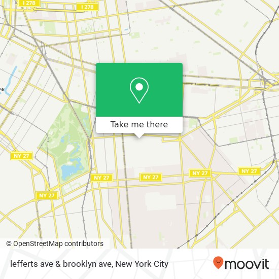 Mapa de lefferts ave & brooklyn ave